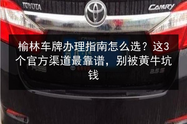 榆林车牌办理指南怎么选？这3个官方渠道最靠谱，别被黄牛坑钱