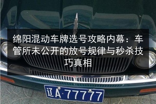 绵阳混动车牌选号攻略内幕：车管所未公开的放号规律与秒杀技巧真相 第3张