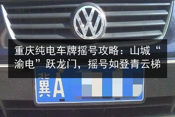 重庆纯电车牌摇号攻略:山城“渝电”跃龙门,摇号如登青云梯 第1张 重庆纯电车牌摇号攻略:山城“渝电”跃龙门,摇号如登青云梯 第1张