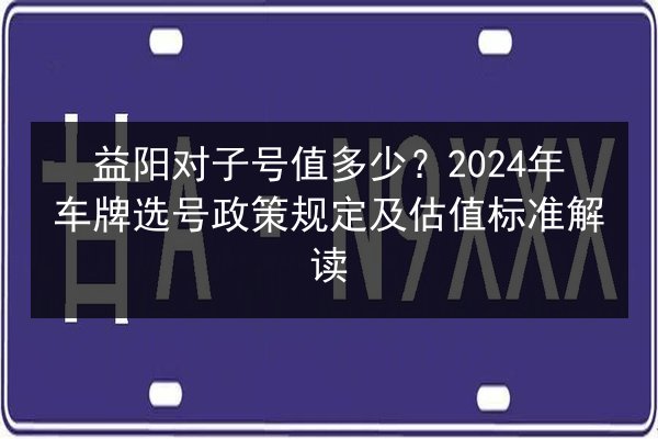 益阳对子号值多少？2024年车牌选号政策规定及估值标准解读 第3张