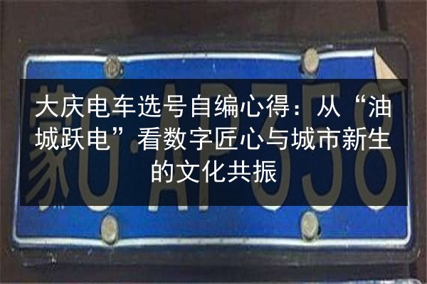 大庆电车选号自编心得：从“油城跃电”看数字匠心与城市新生的文化共振