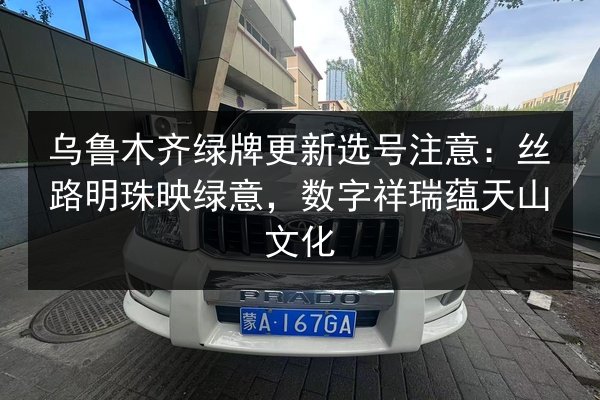 乌鲁木齐绿牌更新选号注意：丝路明珠映绿意，数字祥瑞蕴天山文化 第1张