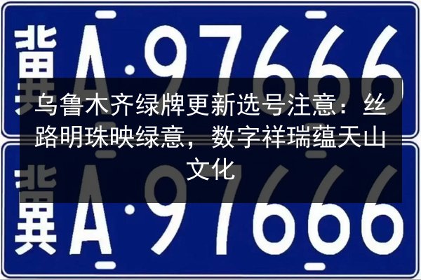 乌鲁木齐绿牌更新选号注意：丝路明珠映绿意，数字祥瑞蕴天山文化 第2张