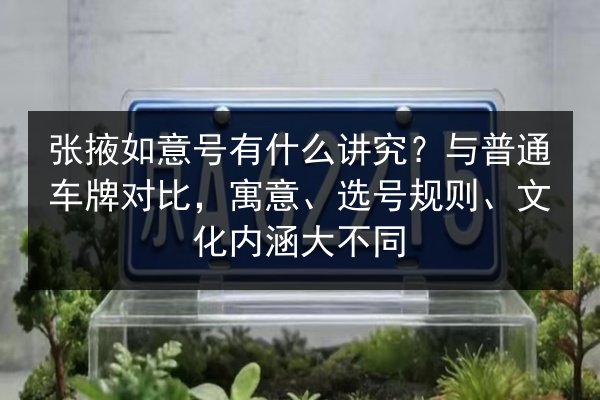 张掖如意号有什么讲究？与普通车牌对比，寓意、选号规则、文化内涵大不同