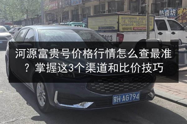 河源富贵号价格行情怎么查最准？掌握这3个渠道和比价技巧