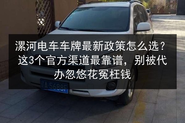 漯河电车车牌最新政策怎么选？这3个官方渠道最靠谱，别被代办忽悠花冤枉钱 第2张