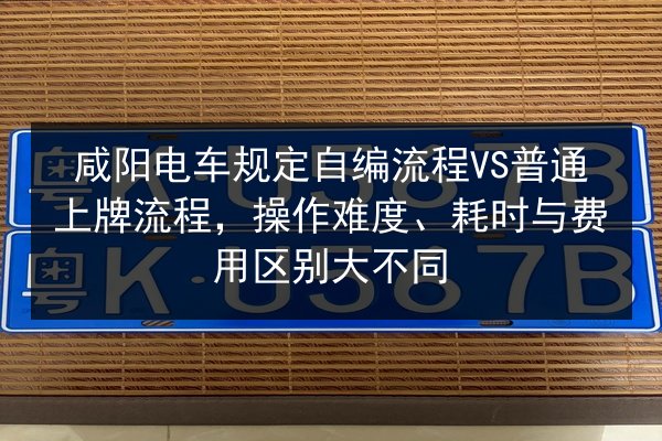 咸阳电车规定自编流程VS普通上牌流程，操作难度、耗时与费用区别大不同