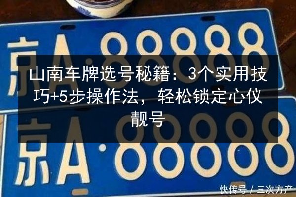 山南车牌选号秘籍:3个实用技巧+5步操作法,轻松锁定心仪靓号 第2张 山南车牌选号秘籍:3个实用技巧+5步操作法,轻松锁定心仪靓号 第2张