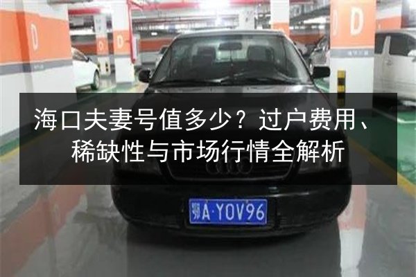 海口夫妻号值多少？过户费用、稀缺性与市场行情全解析 第3张