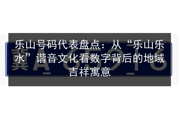乐山号码代表盘点：从“乐山乐水”谐音文化看数字背后的地域吉祥寓意