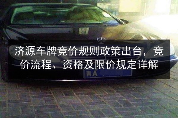 济源车牌竞价规则政策出台,竞价流程、资格及限价规定详解 第2张 济源车牌竞价规则政策出台,竞价流程、资格及限价规定详解 第2张
