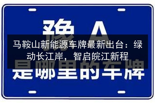 马鞍山新能源车牌最新出台:绿动长江岸,智启皖江新程 第2张 马鞍山新能源车牌最新出台:绿动长江岸,智启皖江新程 第2张
