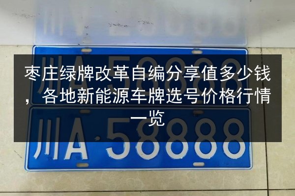 枣庄绿牌改革自编分享值多少钱,各地新能源车牌选号价格行情一览 第3张 枣庄绿牌改革自编分享值多少钱,各地新能源车牌选号价格行情一览 第3张