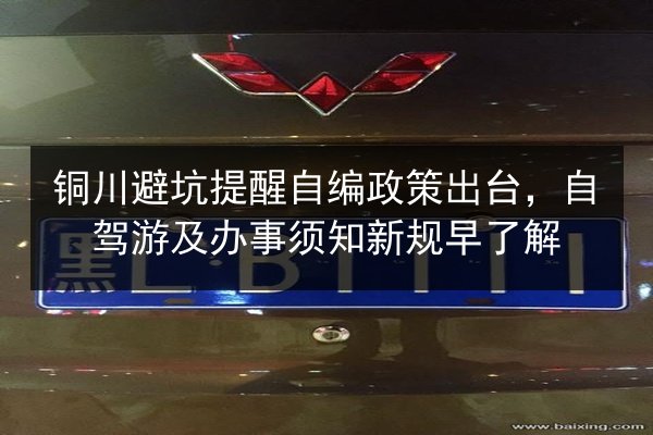 铜川避坑提醒自编政策出台,自驾游及办事须知新规早了解 第2张 铜川避坑提醒自编政策出台,自驾游及办事须知新规早了解 第2张