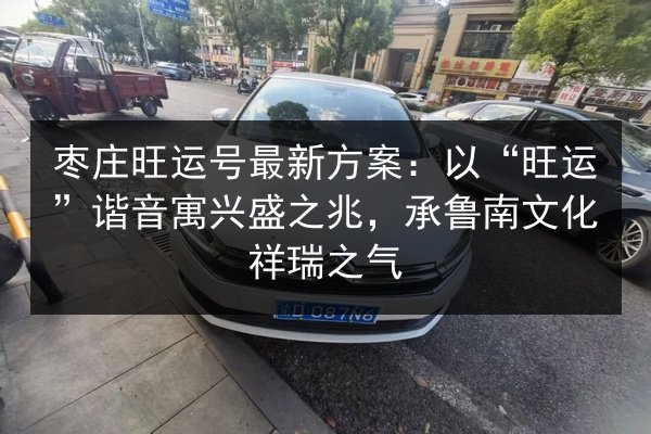 枣庄旺运号最新方案：以“旺运”谐音寓兴盛之兆，承鲁南文化祥瑞之气