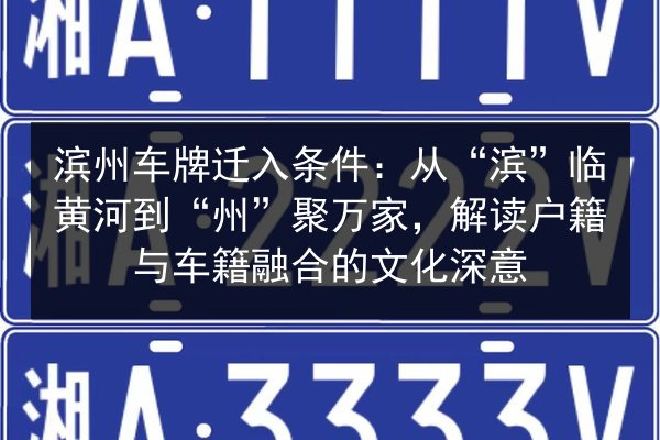 滨州车牌迁入条件:从“滨”临黄河到“州”聚万家,解读户籍与车籍融合的文化深意 第3张 滨州车牌迁入条件:从“滨”临黄河到“州”聚万家,解读户籍与车籍融合的文化深意 第3张