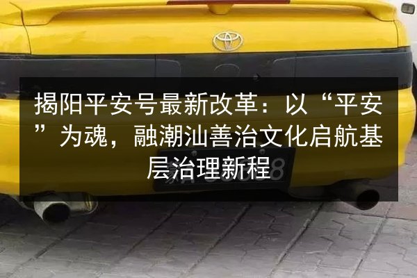 揭阳平安号最新改革:以“平安”为魂,融潮汕善治文化启航基层治理新程 第3张 揭阳平安号最新改革:以“平安”为魂,融潮汕善治文化启航基层治理新程 第3张