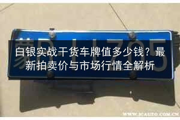 白银实战干货车牌值多少钱？最新拍卖价与市场行情全解析