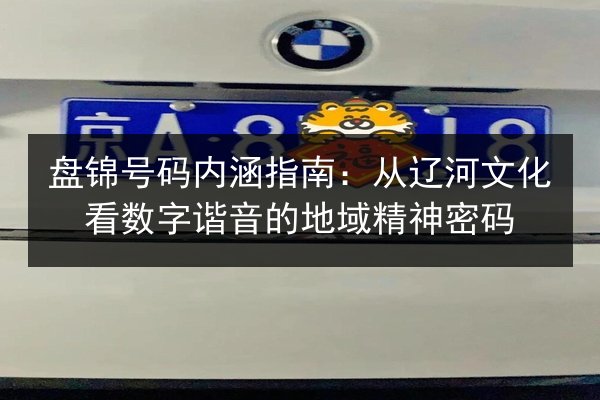 盘锦号码内涵指南：从辽河文化看数字谐音的地域精神密码