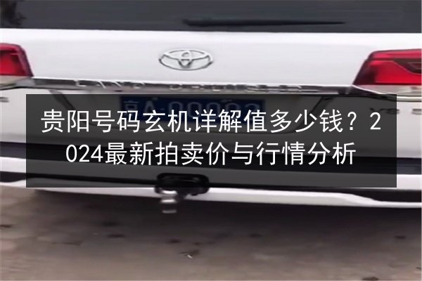 贵阳号码玄机详解值多少钱?2024最新拍卖价与行情分析 第3张 贵阳号码玄机详解值多少钱?2024最新拍卖价与行情分析 第3张