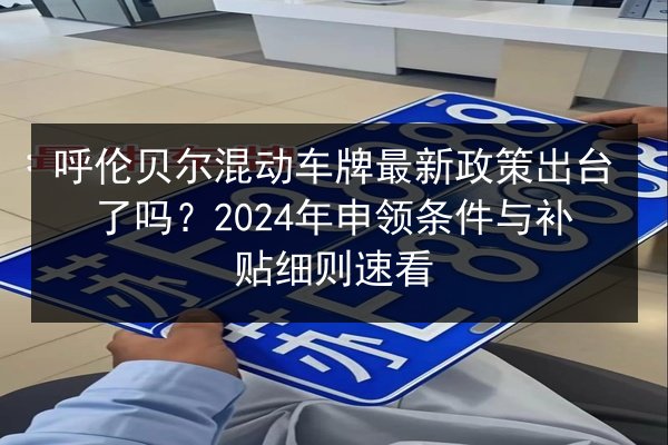 呼伦贝尔混动车牌最新政策出台了吗？2024年申领条件与补贴细则速看