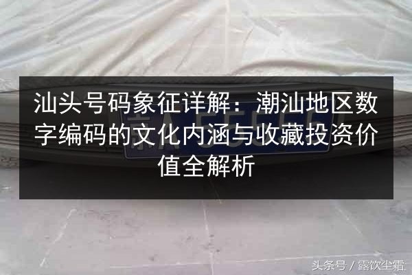 汕头号码象征详解:潮汕地区数字编码的文化内涵与收藏投资价值全解析 第2张 汕头号码象征详解:潮汕地区数字编码的文化内涵与收藏投资价值全解析 第2张