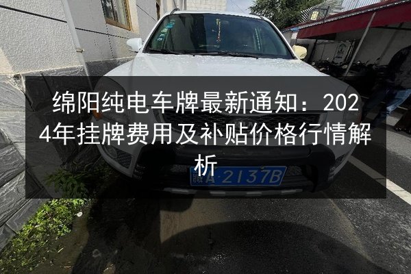 绵阳纯电车牌最新通知：2024年挂牌费用及补贴价格行情解析 第3张