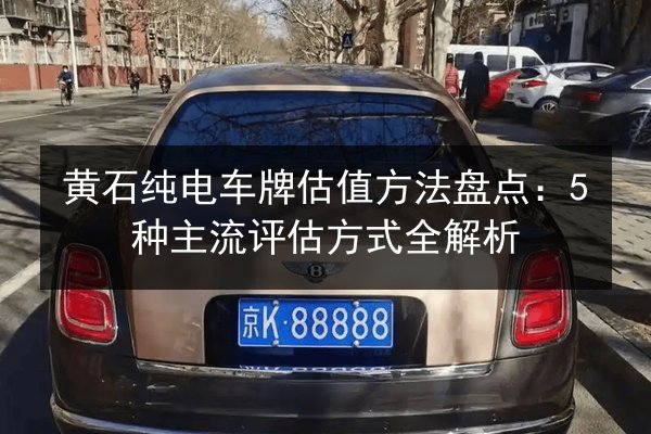 黄石纯电车牌估值方法盘点:5种主流评估方式全解析 第3张 黄石纯电车牌估值方法盘点:5种主流评估方式全解析 第3张