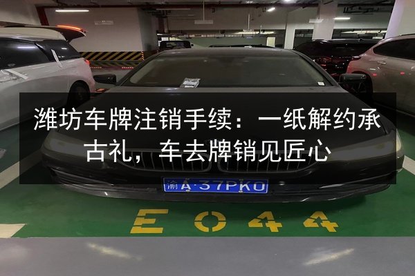 潍坊车牌注销手续：一纸解约承古礼，车去牌销见匠心