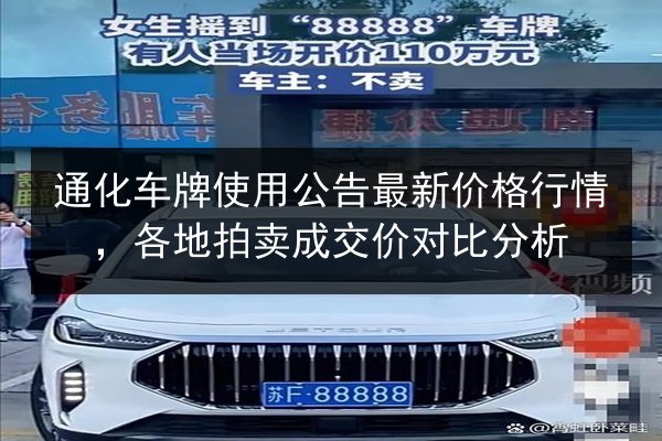 通化车牌使用公告最新价格行情，各地拍卖成交价对比分析