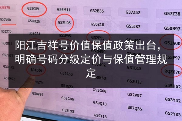 阳江吉祥号价值保值政策出台,明确号码分级定价与保值管理规定 第3张 阳江吉祥号价值保值政策出台,明确号码分级定价与保值管理规定 第3张