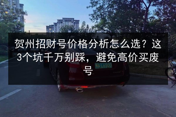 贺州招财号价格分析怎么选?这3个坑千万别踩,避免高价买废号 第2张 贺州招财号价格分析怎么选?这3个坑千万别踩,避免高价买废号 第2张