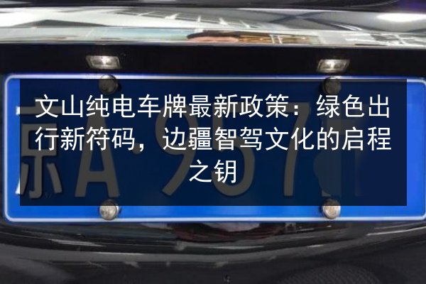 文山纯电车牌最新政策:绿色出行新符码,边疆智驾文化的启程之钥 第2张 文山纯电车牌最新政策:绿色出行新符码,边疆智驾文化的启程之钥 第2张