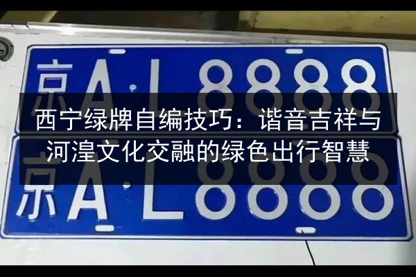 西宁绿牌自编技巧：谐音吉祥与河湟文化交融的绿色出行智慧 第2张