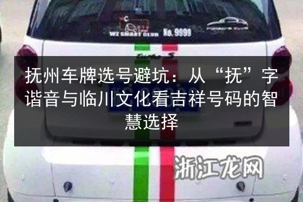 抚州车牌选号避坑:从“抚”字谐音与临川文化看吉祥号码的智慧选择 第1张 抚州车牌选号避坑:从“抚”字谐音与临川文化看吉祥号码的智慧选择 第1张