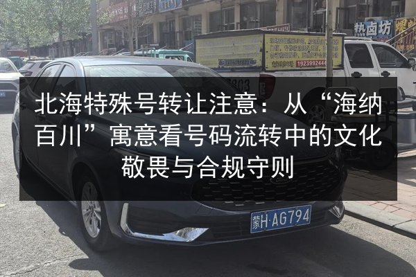 北海特殊号转让注意:从“海纳百川”寓意看号码流转中的文化敬畏与合规守则 第3张 北海特殊号转让注意:从“海纳百川”寓意看号码流转中的文化敬畏与合规守则 第3张