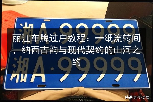 丽江车牌过户教程:一纸流转间,纳西古韵与现代契约的山河之约 第2张 丽江车牌过户教程:一纸流转间,纳西古韵与现代契约的山河之约 第2张