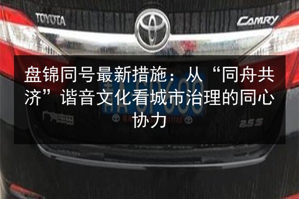 盘锦同号最新措施：从“同舟共济”谐音文化看城市治理的同心协力