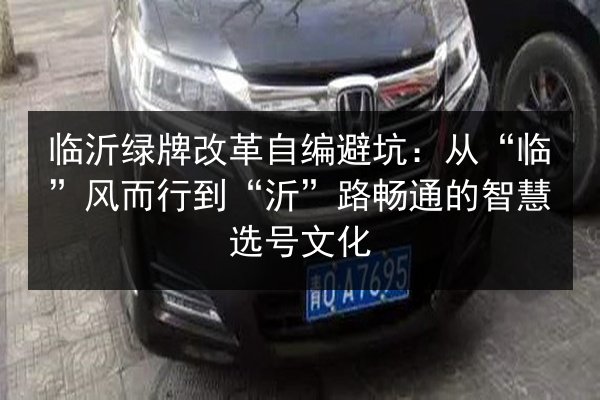 临沂绿牌改革自编避坑：从“临”风而行到“沂”路畅通的智慧选号文化 第2张