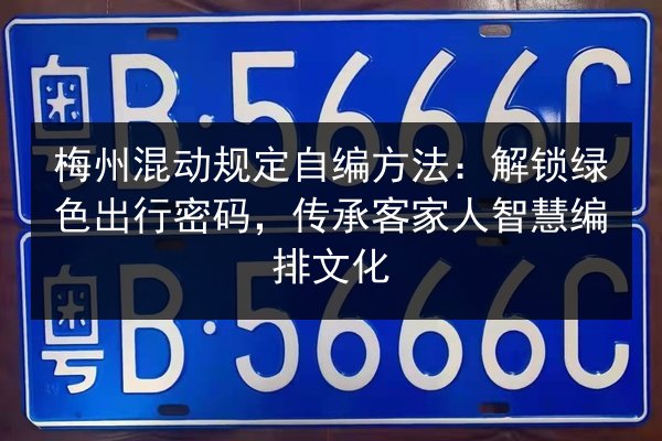 梅州混动规定自编方法：解锁绿色出行密码，传承客家人智慧编排文化