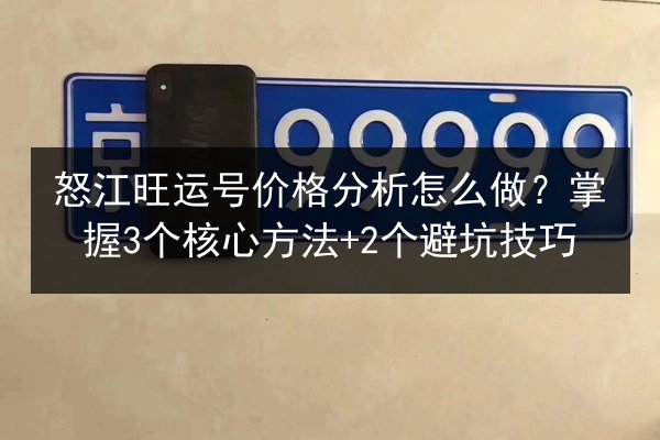 怒江旺运号价格分析怎么做？掌握3个核心方法+2个避坑技巧