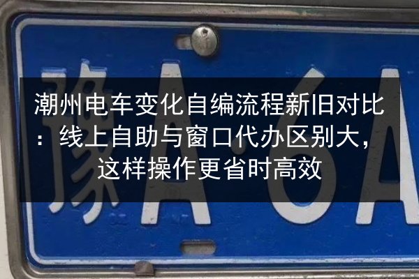 潮州电车变化自编流程新旧对比：线上自助与窗口代办区别大，这样操作更省时高效 第2张
