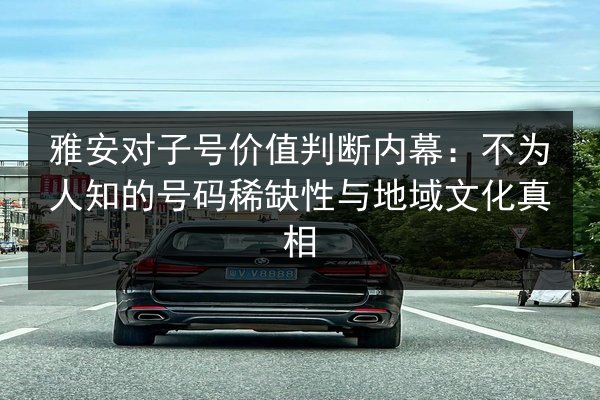雅安对子号价值判断内幕：不为人知的号码稀缺性与地域文化真相