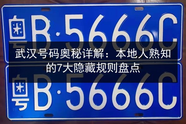 武汉号码奥秘详解：本地人熟知的7大隐藏规则盘点