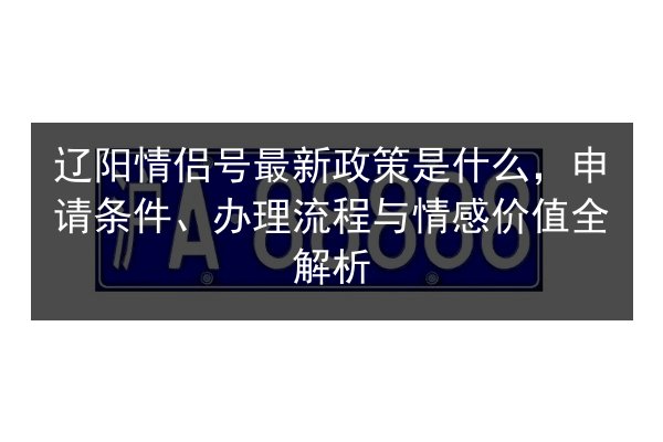 辽阳情侣号最新政策是什么,申请条件、办理流程与情感价值全解析 第3张 辽阳情侣号最新政策是什么,申请条件、办理流程与情感价值全解析 第3张