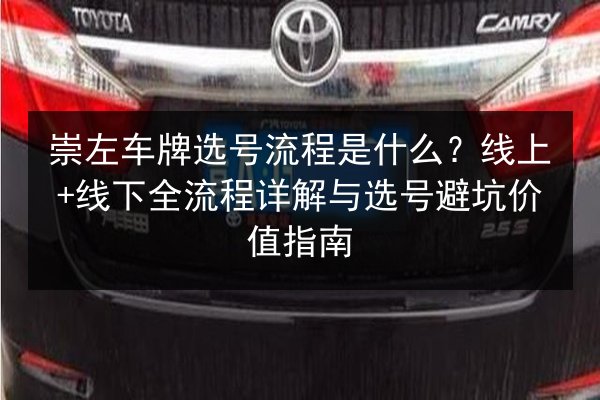 崇左车牌选号流程是什么？线上+线下全流程详解与选号避坑价值指南 第3张
