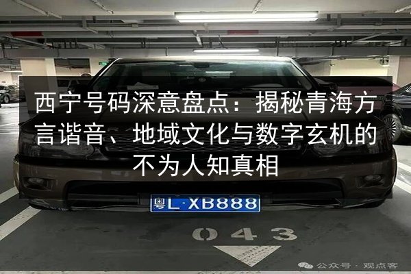 西宁号码深意盘点：揭秘青海方言谐音、地域文化与数字玄机的不为人知真相 第2张