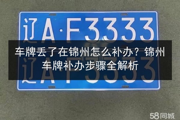 车牌丢了在锦州怎么补办？锦州车牌补办步骤全解析 第2张