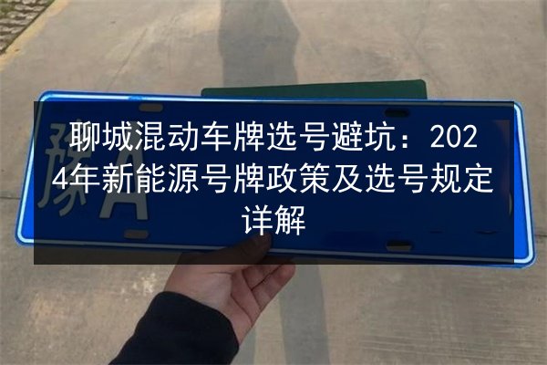 聊城混动车牌选号避坑：2024年新能源号牌政策及选号规定详解