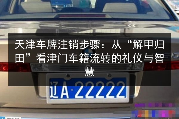 天津车牌注销步骤:从“解甲归田”看津门车籍流转的礼仪与智慧 第2张 天津车牌注销步骤:从“解甲归田”看津门车籍流转的礼仪与智慧 第2张